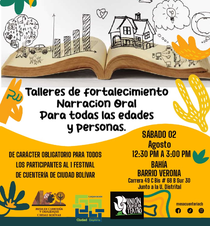 Poster de los talleres de narración oral